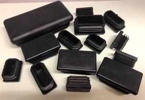 RECTANGULAR, ORIFICIO BUNGS/INSERTO DE PLÁSTICO, NEGRO, VARIOS TAMAÑOS. - Imagen 1 de 3