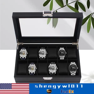 Vitrina de reloj para hombres de 24 ranuras caja organizadora de joyas grande soporte de almacenamiento de lujo - Imagen 1 de 21