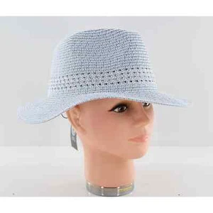 Vince Camuto Chambray Blue Washed Panama Hat #HT171 - Picture 1 of 3