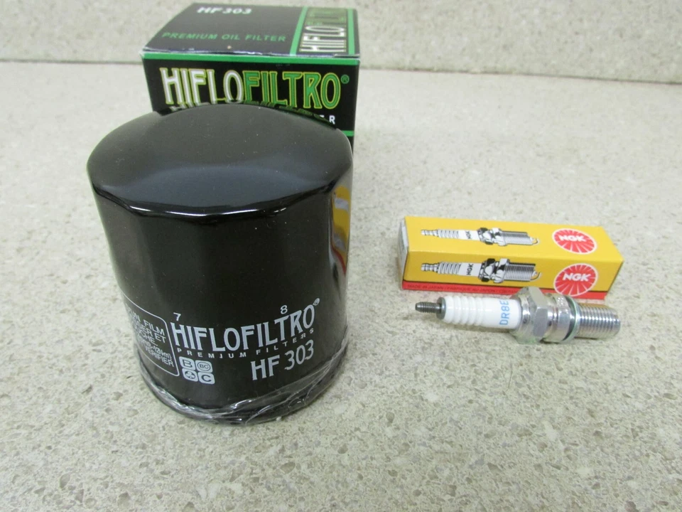 00 01 02 KAWASAKI KVF300 KVF PRAIRIE 300 TUNE UP KIT OIL FILTER SPARK PLUG DR8EA - Image 1 of 1