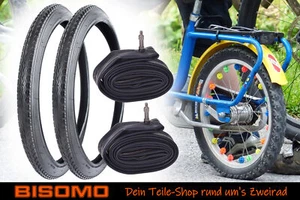 2 neumáticos de bicicleta 20 x 1,75 pulgadas 47-406 neumáticos de alambre + manguera válvula Dunlop BMX - Imagen 1 de 6