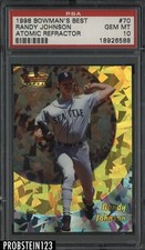 1998 Bowman's Best Atomic Refractor #70 Randy Johnson Mariners HOF /100 PSA 10