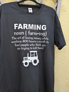 Farming Fun T-shirt + Tractor upto 5XL UK SELLER - Picture 1 of 20