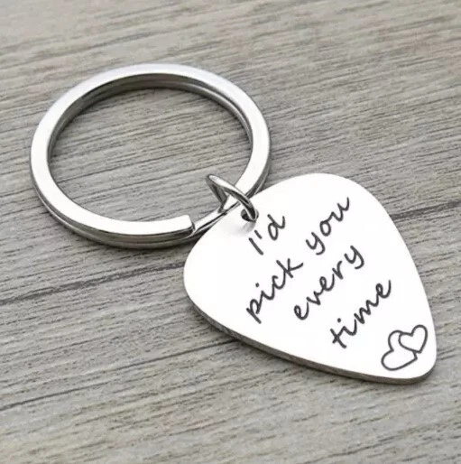 I'd Pick You Every Time - Guitar Lover Keychain - Great Gift - Image 1 of 3