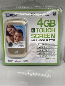 Ematic 4GB Touchscreen MP3 Video Player with Camera – Gold - Picture 1 of 2