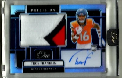 2024 PANINI ONE PRECISION ROOKIE PATCH - TROY FRANKLIN AUTOGRAPH #'D 54/99 - Image 1 of 2