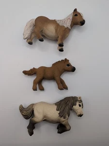 Schleich Miniature Shetland Pony Family Stallion Mare Foal Horse Club 41432 Lot - Picture 1 of 13