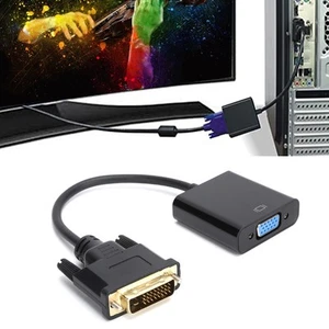 DVI Male To VGA Female Adapter DVI 24+1 To VGA Adapter For Desktop Tablet Com FY - Afbeelding 1 van 22