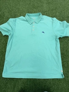 🩵 Polo Tommy Bahama IslandZone Supima - Blu Acqua - Taglia XL - Foto 1 di 4