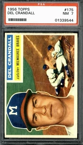 1956 Topps #175 Del Crandall - PSA 7 - Bild 1 von 2