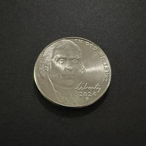 2024 P Jefferson Nickel BU de rollo OBW - moneda de colección baja sin circular - Imagen 1 de 4