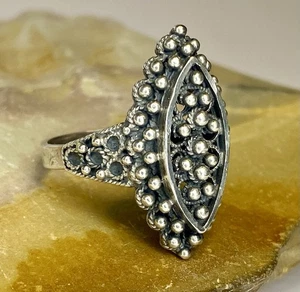 Anello Vintage Norvegia Mid-Century Finn Jensen Argento Sterling Regolabile Misura 7,25 - Foto 1 di 17