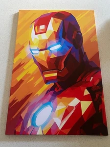 IRON MAN-FRAMED STRETCHED CANVAS PRINT-ART-READY TO HANG-40CMx60CM - Picture 1 of 8
