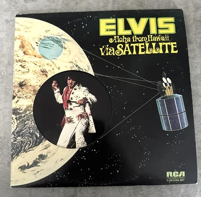 ELVIS PRESLEY-Aloha From Hawaii Via Satellite-1972 RCA (2)Vinyl Albums RCA VG+ - Image 1 of 4