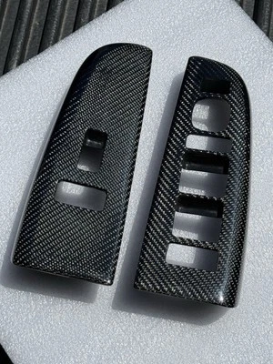 GMC Denali Tahoe Suburban Silverado 2003-2007 interruptor de bisel de ventana de carbono Foto 1 de 4