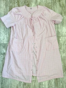 Vintage rosa K Kmart Damen Gr. XL Hauskleid Nachthemd PINK Knopf Grannycore - Bild 1 von 7