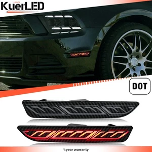 2x Front Bumper Side Marker LED Lights For 2010-2014 Ford Mustang Turn Signal - Picture 1 of 24