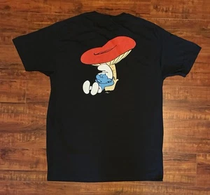 Rare 2020 Official Smurfs Lazy Smurf Mushroom Shirt Sz Xl - Picture 1 of 5