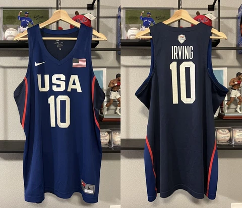 Nike Kyrie Irving Team USA 2016 Rio Olympics Navy Away Swingman Elite Jersey L Cover