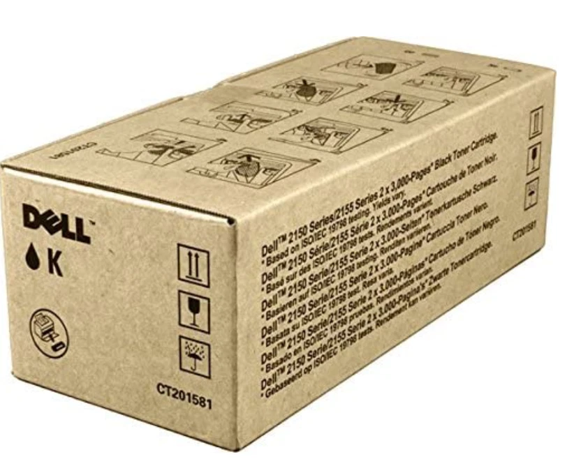 GENUINE DELL 899WG BLACK TONER CART CT201581 2150cdn 2155cdn - Image 1 of 1