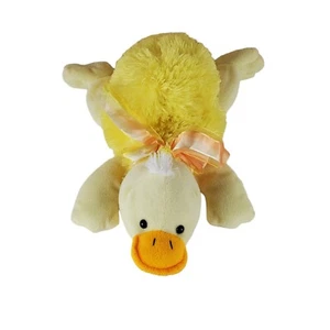 Kellytoy gelbe weiche schlaffe liegende Ente 15 Zoll Stofftier Plüschtier mit transparenter Schleife - Bild 1 von 9