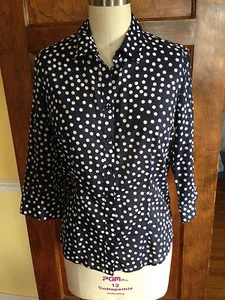 Coldwater Creek Petite L  Semi-sheer Shaped Lightweight Blouse  - Picture 1 of 7