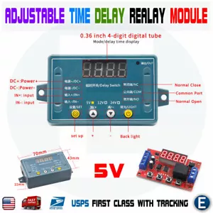 DC 5V 10A Adjustable Time Delay Relay Module LED Digital Timer Switch + Case - Picture 1 of 12