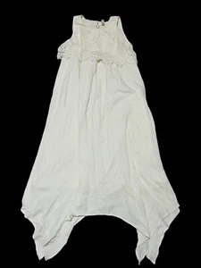 Xhilaration Girls Lace Top Handkerchief Dress Long Cream SZ 14/16 - Picture 1 of 4