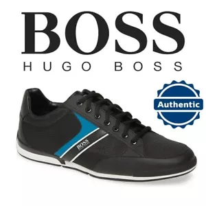 ✔ Hugo Boss Men's Saturn Low Profile Top Sneaker Black 50414731 NEW Authentic⭐️ - Picture 1 of 7