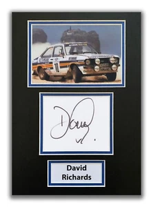 DAVID RICHARD ESPOSIZIONE FOTOGRAFICA MONTATA A4 FIRMATA A MANO - AUTOGRAFI RALLY - VATANEN. - Foto 1 di 1