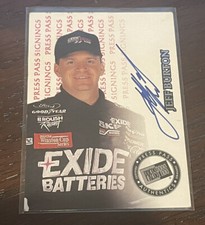 1999 Press Pass Nascar Jeff Burton Signed Card 004/500 Auto