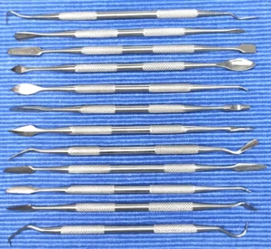 Modellierwerkzeuge 12-tlg. Set ● Modellierwerkzeug Edelstahl für Ton Wachs Lehm - Bild 1 von 1