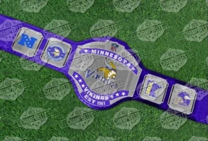 Minnesota Vikings Championship Belt Adult Size 2mm Brass - Picture 1 of 1