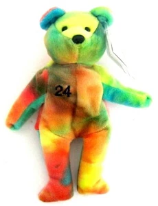 1998 Salvino's Bamm Beanos MLB #24 Ken Griffey Jr. Tie Dyed Plush Bear NWT - Picture 1 of 7