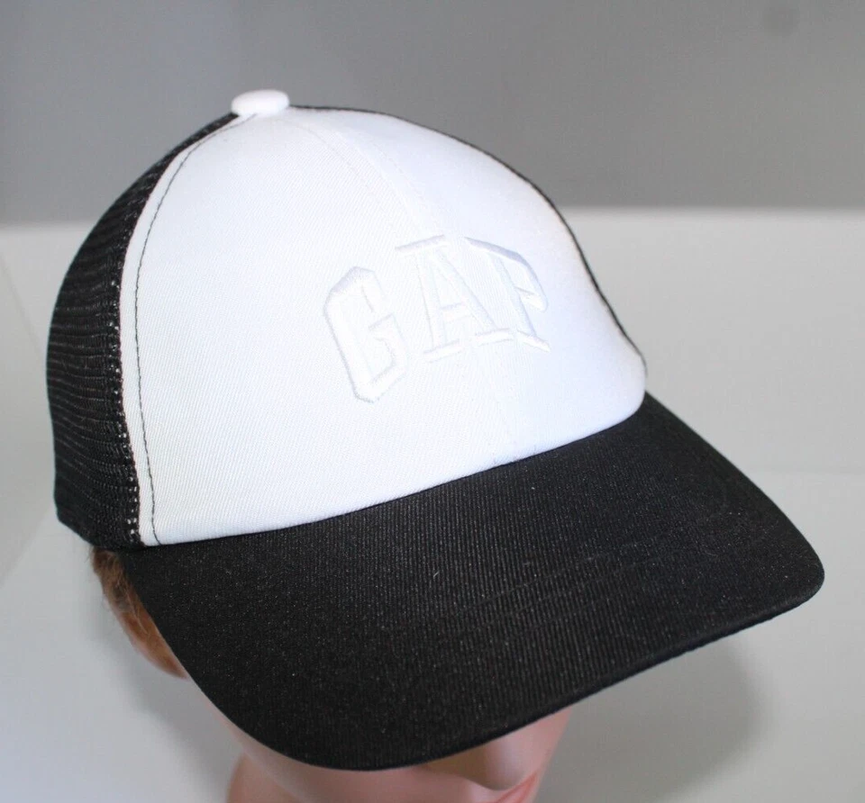 Gorra de camionero Baby Gap para niños pequeños negra blanca M/L 54 cm/21,25" Foto 1 de 4