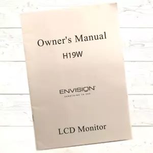 Owner's Manual - Envision H19W LCD Computer Monitor, LN+ - Picture 1 of 1
