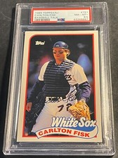 RARE 1989 CARLTON FISK TOPPS/LJN BASEBALL TALK OVERSIZED  #151 PSA 8.5  POP 1