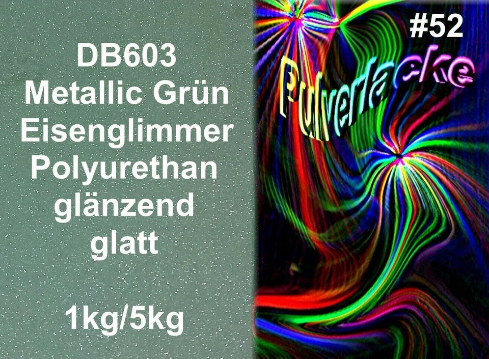 PULVERLACK Beschichtungspulver Pulverbeschichtung DB603 grün met Antigraffiti PU - Bild 1 von 1