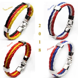 Spanien Armband Fußball Russland Fanartikel Deutschland  Frankreich Italien PU - Bild 1 von 7