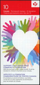 Canada Stamp Booklet - #BK508 Circle of Multi-Coloured Children's Hands Formi... - Imagen 1 de 1