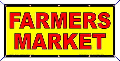 FARMERS MARKET - Carteles de vinilo - Vinilo reforzado resistente y duradero - HECHO EN EE. UU. Foto 1 de 4