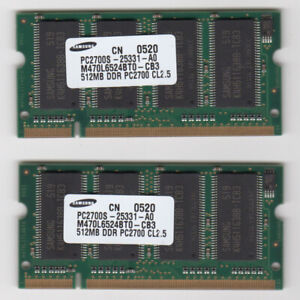 2x1GB 2GB DDR-333 RAM Memory Upgrade Kit for The Compaq HP Pavilion zd7168CL PC2700 