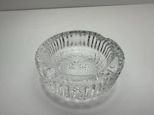 Vintage Waterford Ireland Crystal Round Cigarette Ashtray 4 Inches Wide - Picture 1 of 9