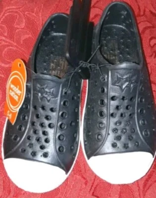Zapatilla deportiva Wonder Nation blanca y negra unisex sin cordones de plástico nueva con etiquetas juvenil 5/6 Foto 1 de 4
