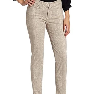 Nydj Women's Sheri Slim Python Print Jeans Stone Size 10P - Picture 1 of 4