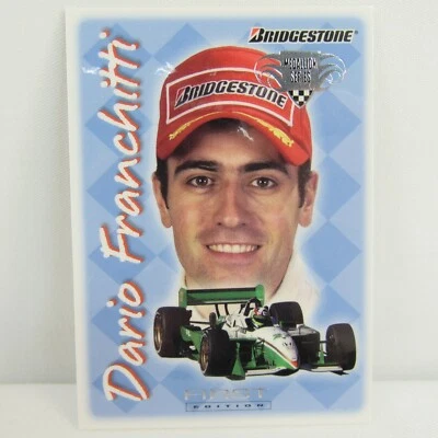 Carrito serie medallón Bridgestone tarjeta coleccionable verde Team KOOL Dario Franchitti Foto 1 de 3