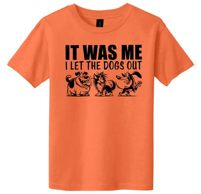 Camiseta Canción Divertida “It Was Me I Let The Dogs Out” Jóvenes y Adultos Unisex Tallas Foto 1 de 4