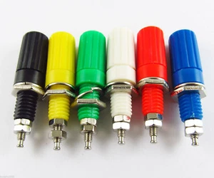 1set 6 colors 4mm Binding Post Banana Jack For 4mm Banana Plug Test Connectors - Picture 1 of 5