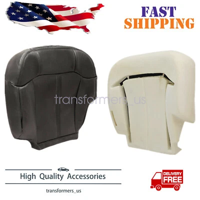 Cubierta de asiento inferior del conductor izquierdo gris oscuro y cojín de espuma para GMC Yukon 1999-2002 Foto 1 de 4