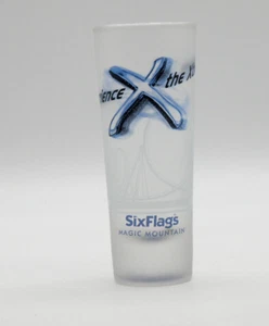 Six Flags Magic Mountain Xperience X The Xtreme Frosted Souvenir Shot Glass 4" - Picture 1 of 8